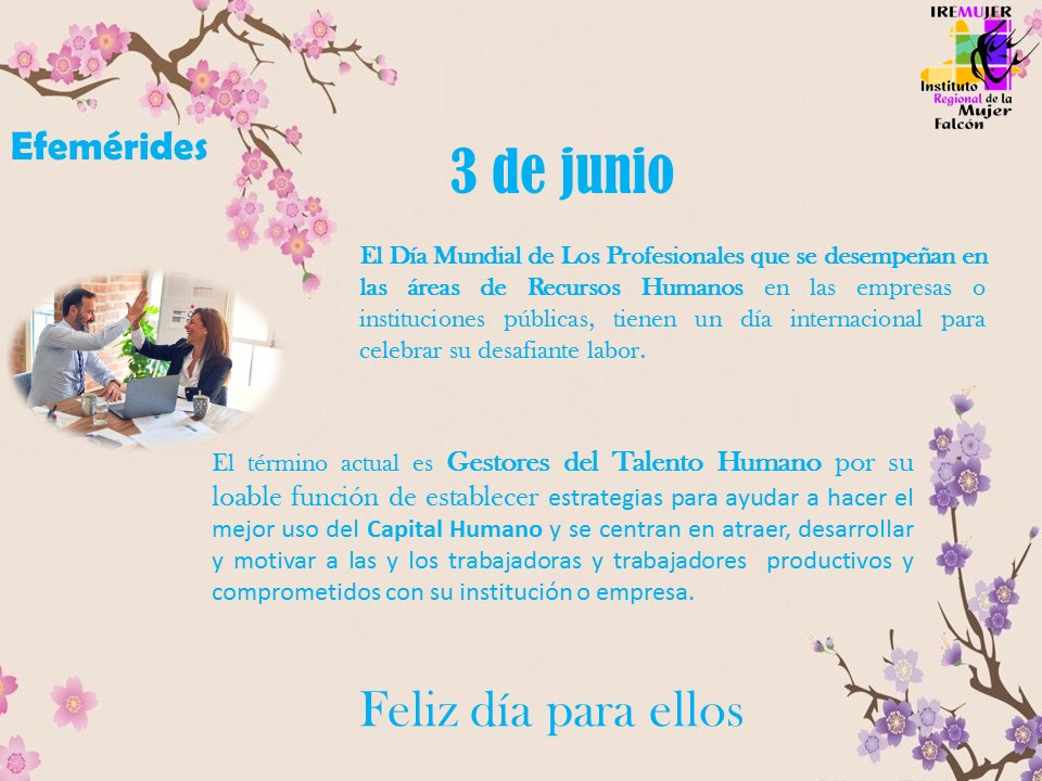 #Efemérides #JunioBicentenario 
Profesionales que se desempeñan en las áreas de Recursos Humanos. El termino actual es Gestores del Talento Humano por su loable función de establecer estrategias para ayudar a hacer el mejor uso del Capital Humano
#Felicidades