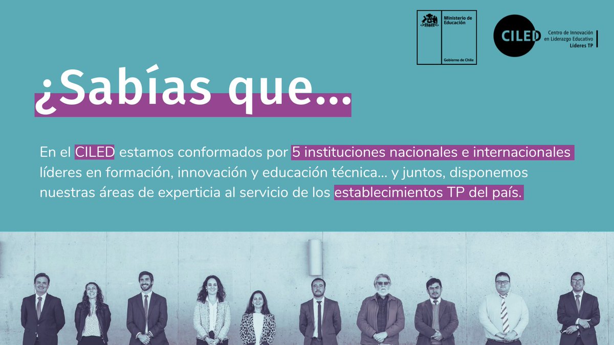 ciled_udd's tweet photo. ¿Sabías que #CILED está compuesto por 5 instituciones nacionales e internacionales líderes en formación, innovación, y educación técnica?
En el CILED trabajamos en alianza con el @mineducchile
promoviendo el desarrollo de liderazgo en el sistema educativo del área #TP en Chile. https://t.co/9vI51ORa8k