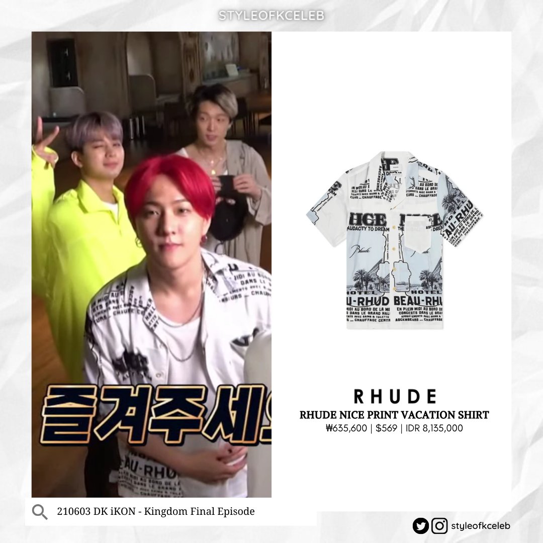 styleofkceleb's tweet photo. 210603 DK iKON - Kingdom Final Episode
RHUDE - RHUDE NICE PRINT VACATION SHIRT
$569
π· https://t.co/YCbgmbCElX
#iKON #μμ΄μ½
#DK #Donghyuk #κΉλν #λν
#Styleof_DKiKON #Styleof_iKON https://t.co/X4hQGVPCAV