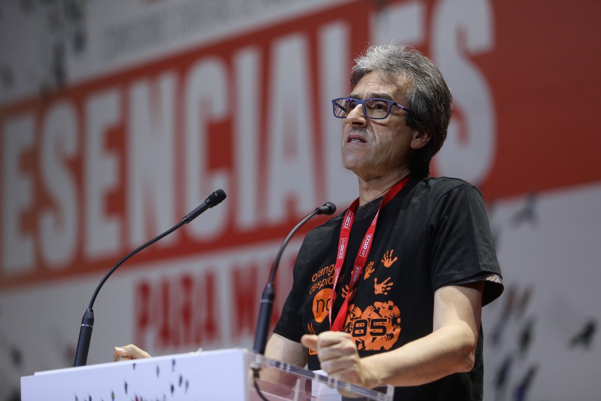 CCOOMadrid's tweet photo. 🔴 @PvegaPaloma y @JabatoDavid defienden la candidatura única y de integración para conformar la que será la nueva Comisión Ejecutiva de #CCOO #Madrid tras este XII Congreso.
#EsencialesParaMadrid #ActuarParaAvanzar https://t.co/9BsGbtpP9K