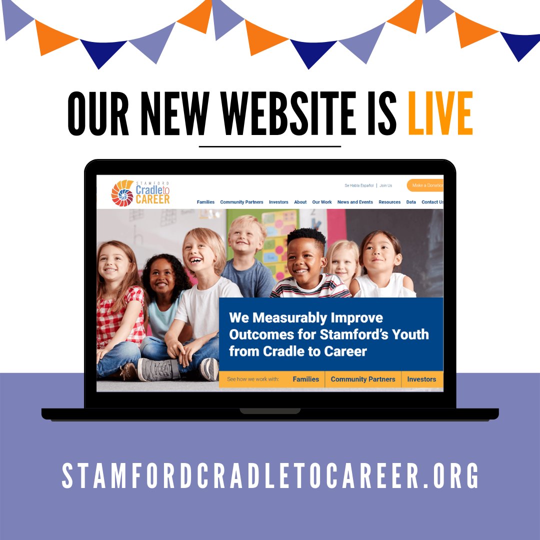 StamfordC2C's tweet image. Our new website is live! Check it out and learn more about how we continue to strive for equity and excellence for every child, from cradle to career. stamfordcradletocareer.org #sc2c #strivetogether