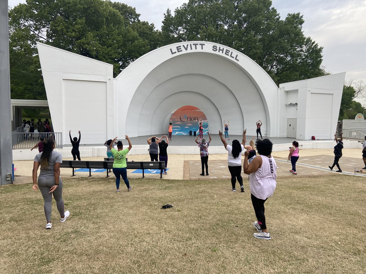 We hope you &amp; your workout buddies have been able to attend some of our outdoor wellness offerings in partnership with the @LevittShell this year. See what’s left for June, and register at levittshell.org/healthseries. 
#KrocMemphis #LevittShell #GetOutside #DiscoverMemphisNaturally