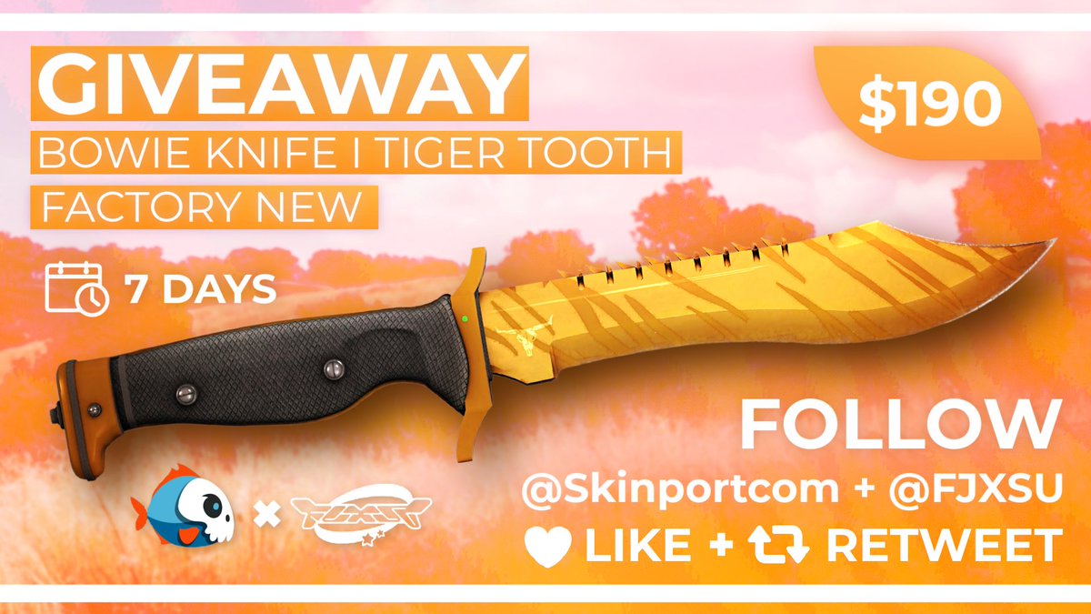 FJXSU's tweet photo. BOWIE TIGER TOOTH GIVEAWAY 🎁📈 RETWEET📈 FOLLOW @skinportcom 🤰 FOLLOW @FJXSU 🥶 Use my Skinport affiliate link (under the tweet ⏬) Winner picked in 7 days 🍑💨 https://t.co/lGMTKMvEw8