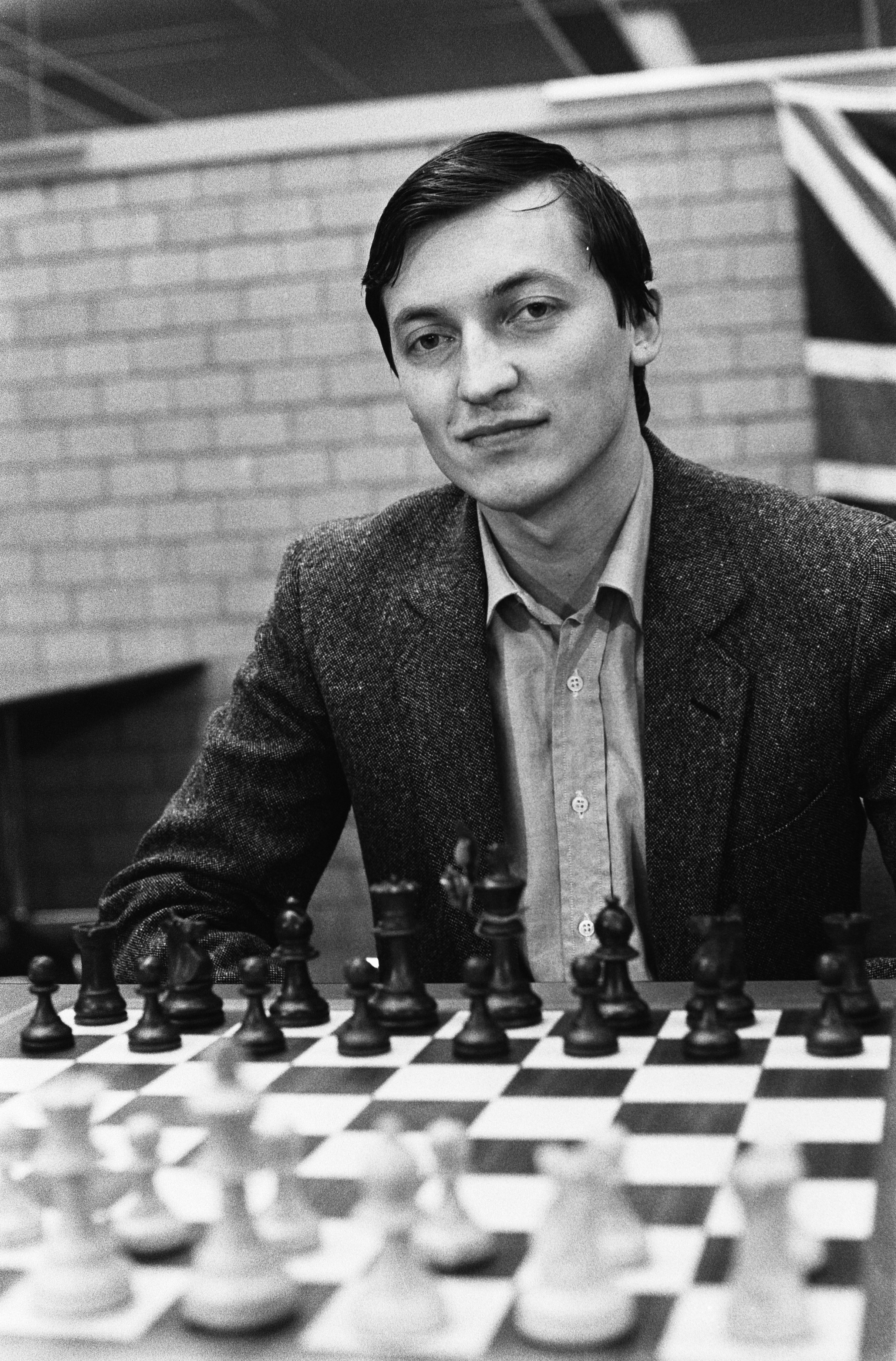 Douglas Griffin on X: Anatoly Karpov faces 12-year-old Garry