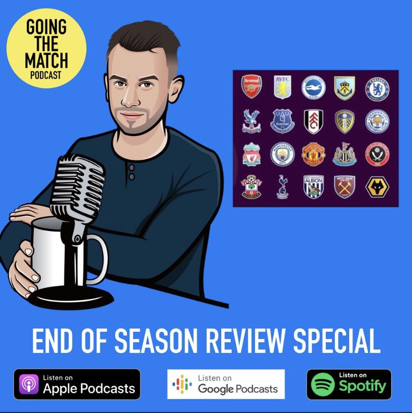 Goingthematch's tweet photo. 🚨End of Season Review Special is now Live!🚨

To conclude the 2020/21 Premier League Season, we thought what better than to get a review from a fan of each individual club on their thoughts on how the season went from their perspective.

Links below and in our bio ⬇️ https://t.co/aKmYO0GGDv