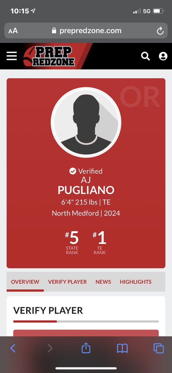 AJ_Pugliano's tweet photo. blessed to be ranked the #5 player and the #1 TE by @PrepRedzoneOR , more work to be done. @NMBlackTornado @mvp7on7 https://t.co/5PpAFRqQCY
