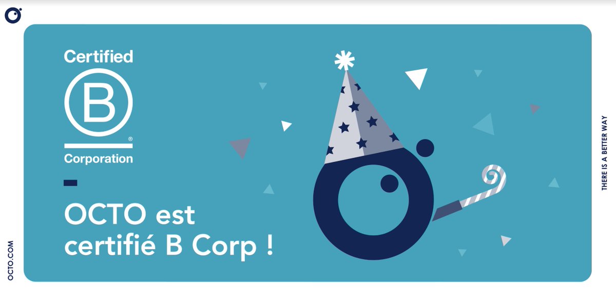 csarabianchi's tweet photo. L’aventure OCTO continue ! @OCTOTechnology est certifiée #BCorp, bravo ! 👏
#weloveOCTO #BtheChange #OCTOlife #entreprisespourleclimat https://t.co/bhCEo7ZzF2