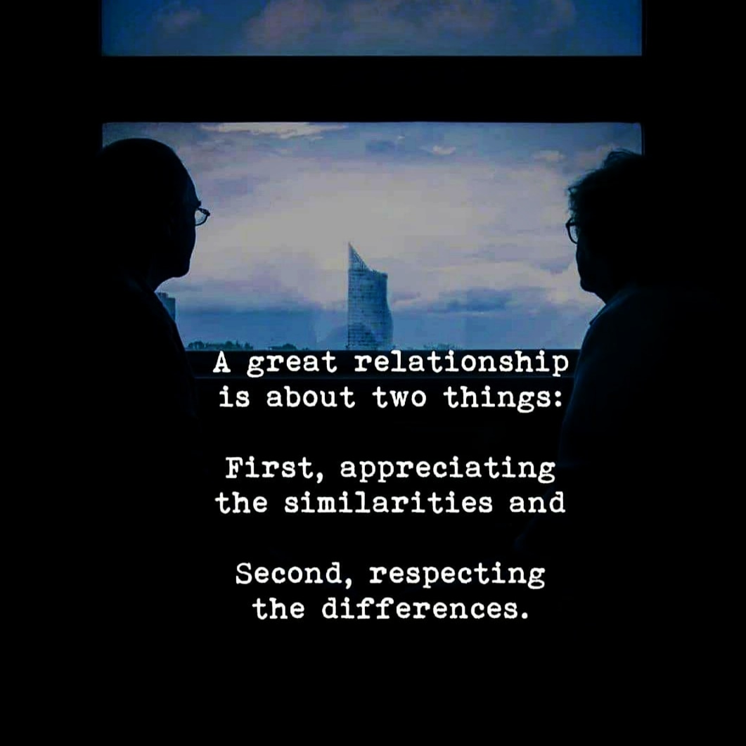 ramyasworld19's tweet image. Yup 👍 👍 👍 #relationships #appreciatethesimilarities #respectthedifferences