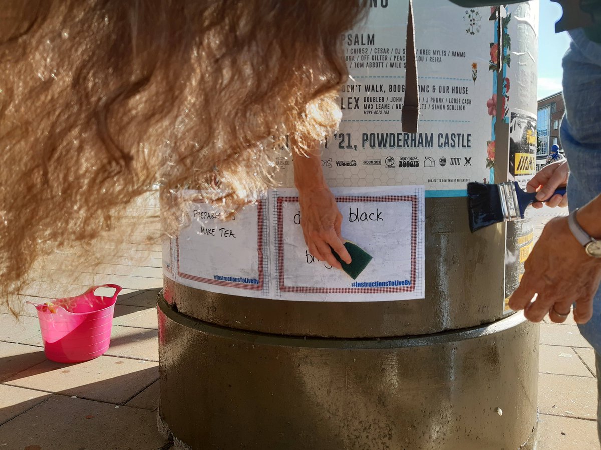 #InstructionsToLiveBy is a project developed by PSU on 
<a href="/Social_ARTery/">SocialARTery</a>, a new artist-led platform built by <a href="/axisweb/">Axis</a> and <a href="/SocialArtUK/">Social Art Network</a> It began as a series of Zoom works + has now evolved to printed posters on the streets of Exeter. Thanks to @InkyFingersX  for the riso templates.