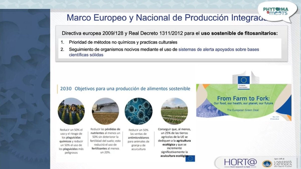 avicent_agr's tweet image. Elisa González @Horta_srl key role of #DecisionSupportSystems to reduce fungicide use in agriculture #EUFarm2Fork #EUGreenDeal #PhytomaMeetsVid