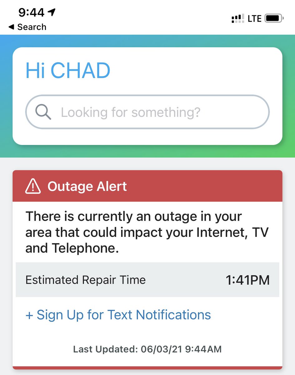 chadmcafee's tweet photo. @CoxComm @coxhelp.. what is your definition of “upgrade”? Went from super stable broadband for years to the upgraded crap of 2 weeks up and down service from hell. Do we get our money back? #monopoly #cox at least time you say it is out instead of congestion excuse. https://t.co/5WT4nEYypK