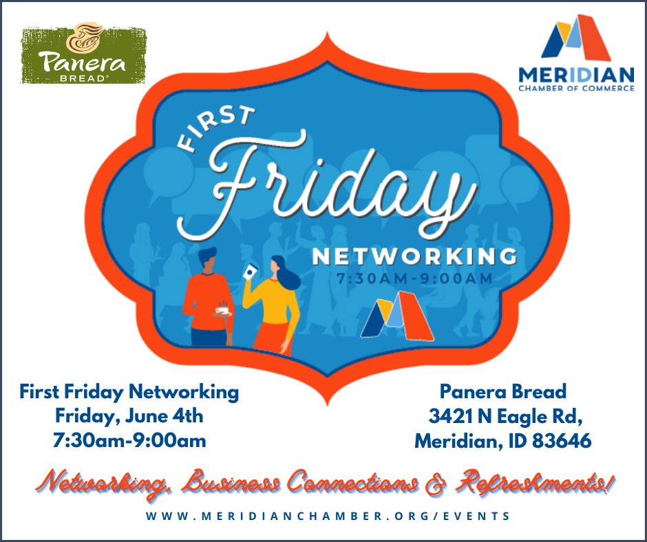 First Friday Networking at Panera Bread! 🥐☕

Stop by tomorrow for a Friday morning "pick me up" and grab some delicious breakfast, yummy coffee, and network with some amazing people! See you there!!