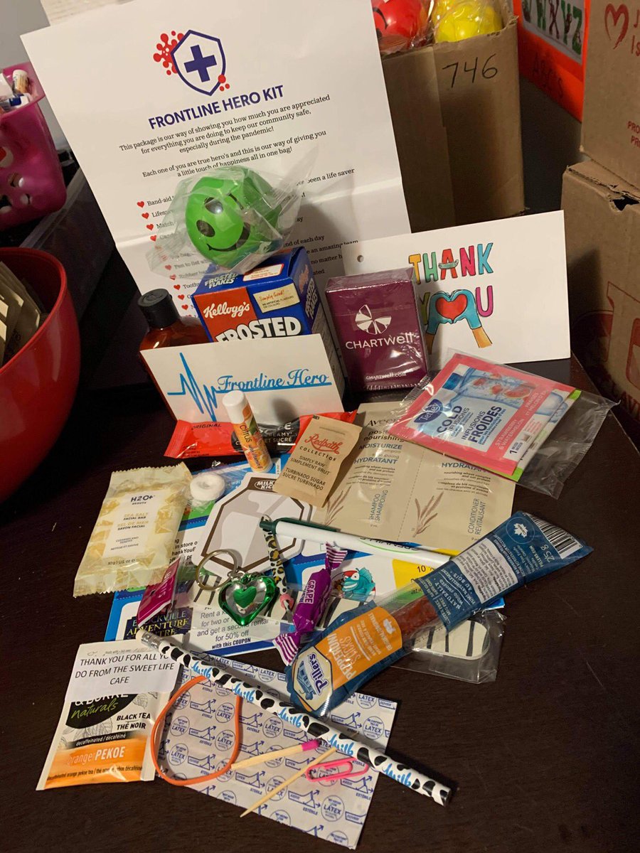 BrockvilleGener's tweet image. Thank you to Riley, Amelia and Avery (&amp;amp; their grown-ups) for delivering over 1000 #FrontlineHeroKits!

This is a beautiful community gesture. 

Your love and support motivates and encourages us. We are proud to care for our friends, families and neighbours. 

Thank you 💙💙💙