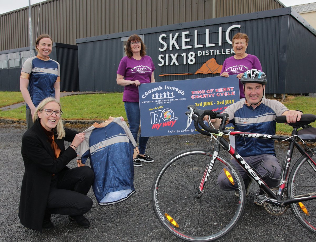 #RingOfKerryCharityCycle 2021 #170kmMyWay is taking place from today until 03July & we're proud to support local charity, Cúnamh Iveragh. With every sale of our new Cycling Jersey, we'll donate to the group who are fundraising for a Respite Service. Good luck everyone. #ROKCC