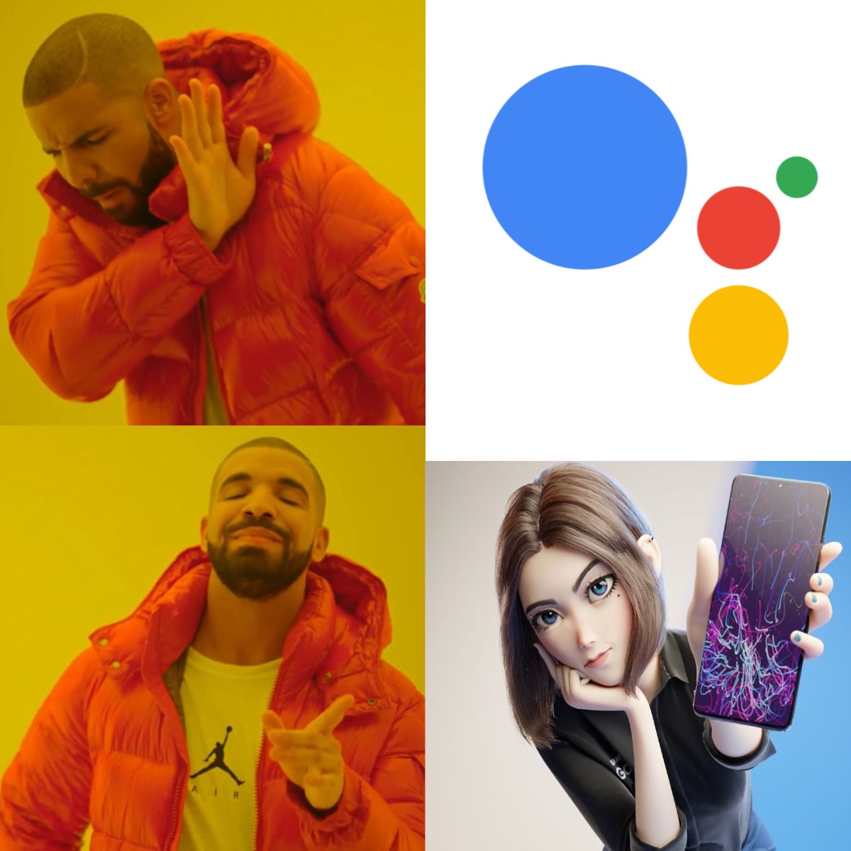 Lounes008Cornet's tweet photo. Me when I choose Between Sam and Google Assistant #SamsungSam #Memes #samsunggirl https://t.co/z3YxcifZO8