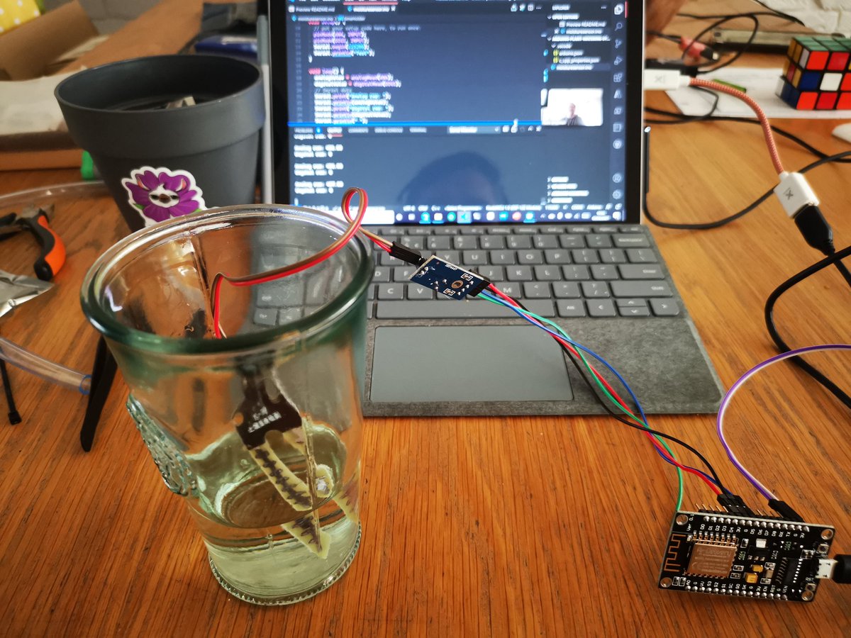 marcduiker's tweet photo. Working on the 'automated plant-watering system' using an #arduino board and @code! I'm getting the moisture value reading in the Serial Monitor πͺ#OfferzenMake @OfferZen https://t.co/67GwWQjqts