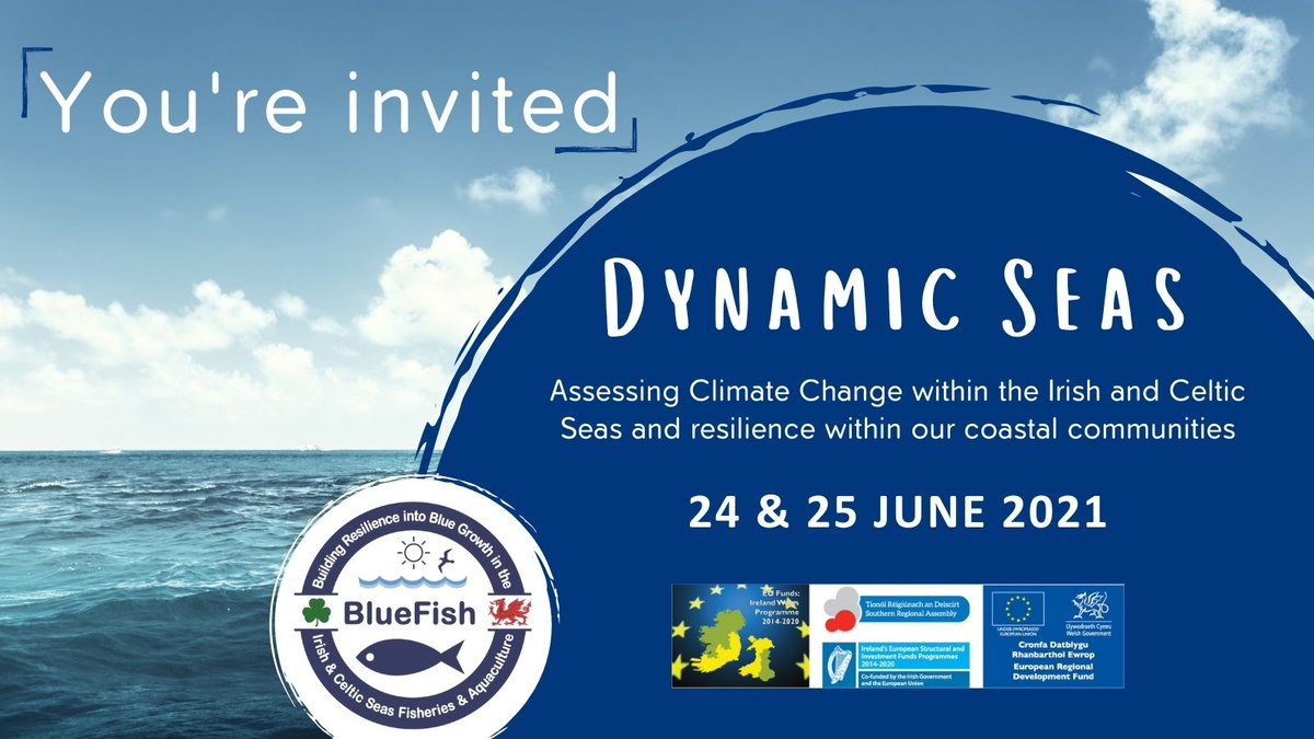 We're excited to finally announce the dates of our #DynamicSeas conference! Join us on 24 &amp; 25 June where we'll be presenting the key findings from our collaborative research #ClimateChange in the Irish &amp; Celtic seas. Register for free now: buff.ly/3bXwW8g