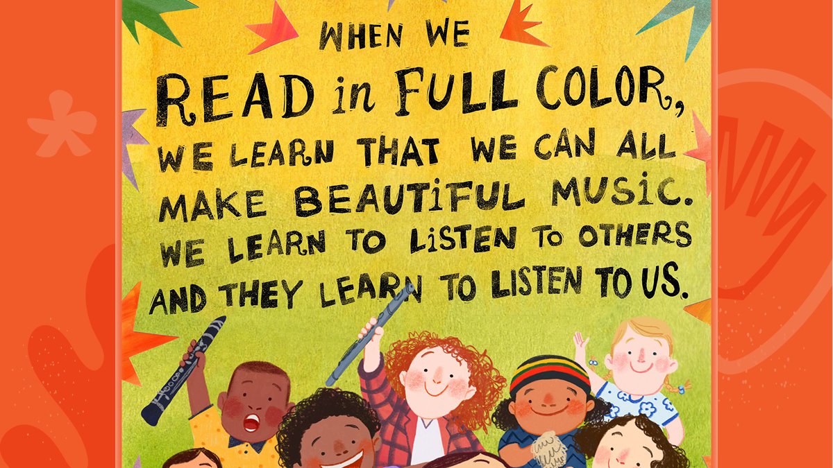 HarperChildrens's tweet photo. "When we read in full color, we learn that we can all make beautiful music. We learn to listen to others and they learn to listen to us."@liantomato

Add more color to your bookshelves with recs from https://t.co/TJr1plWFwR! #readinfullcolor https://t.co/8uupfC2UXY
