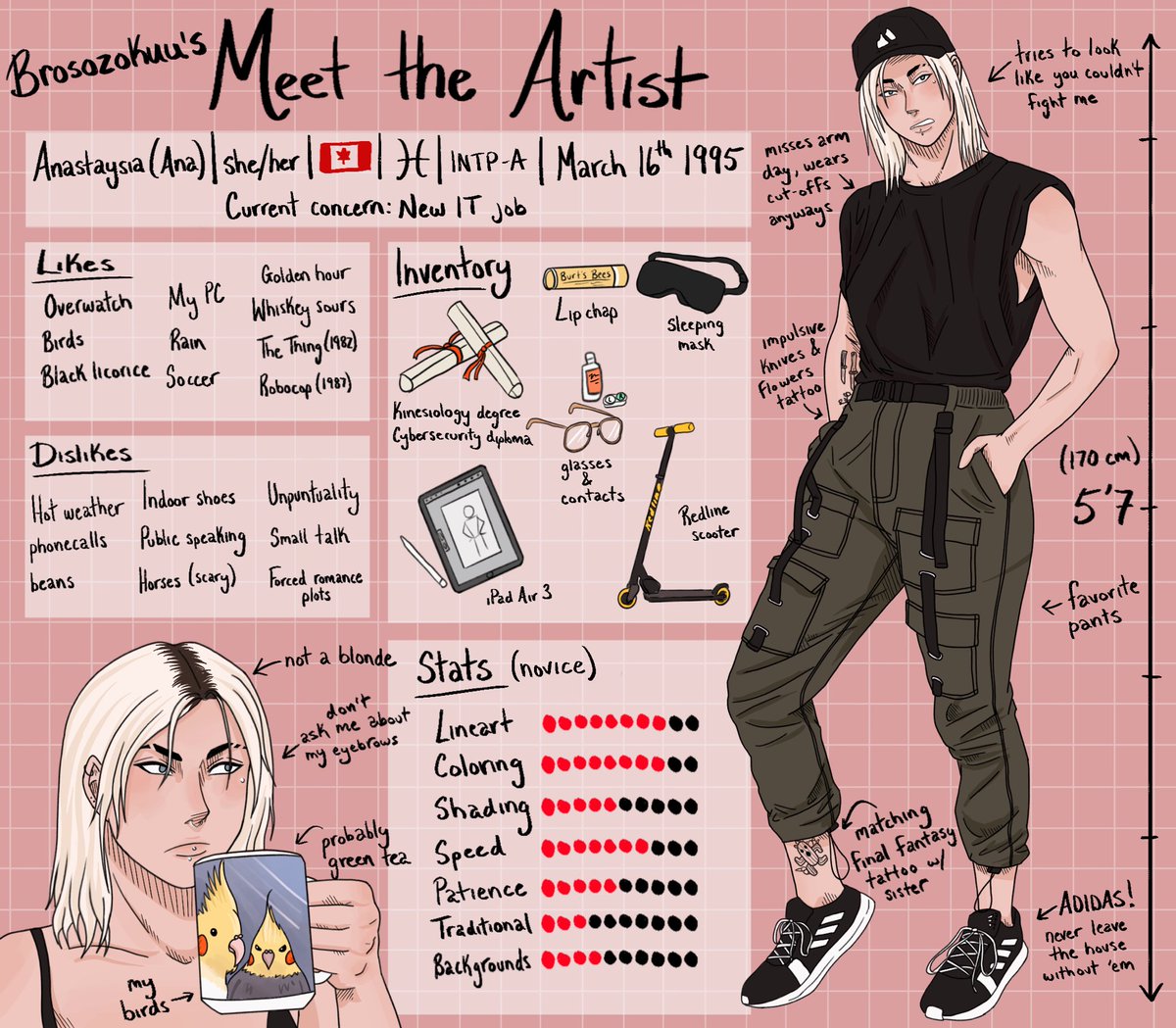 🌱#MeetTheArtist 💜
I did this to celebrate 1.5k on IG. Hello it's me! 