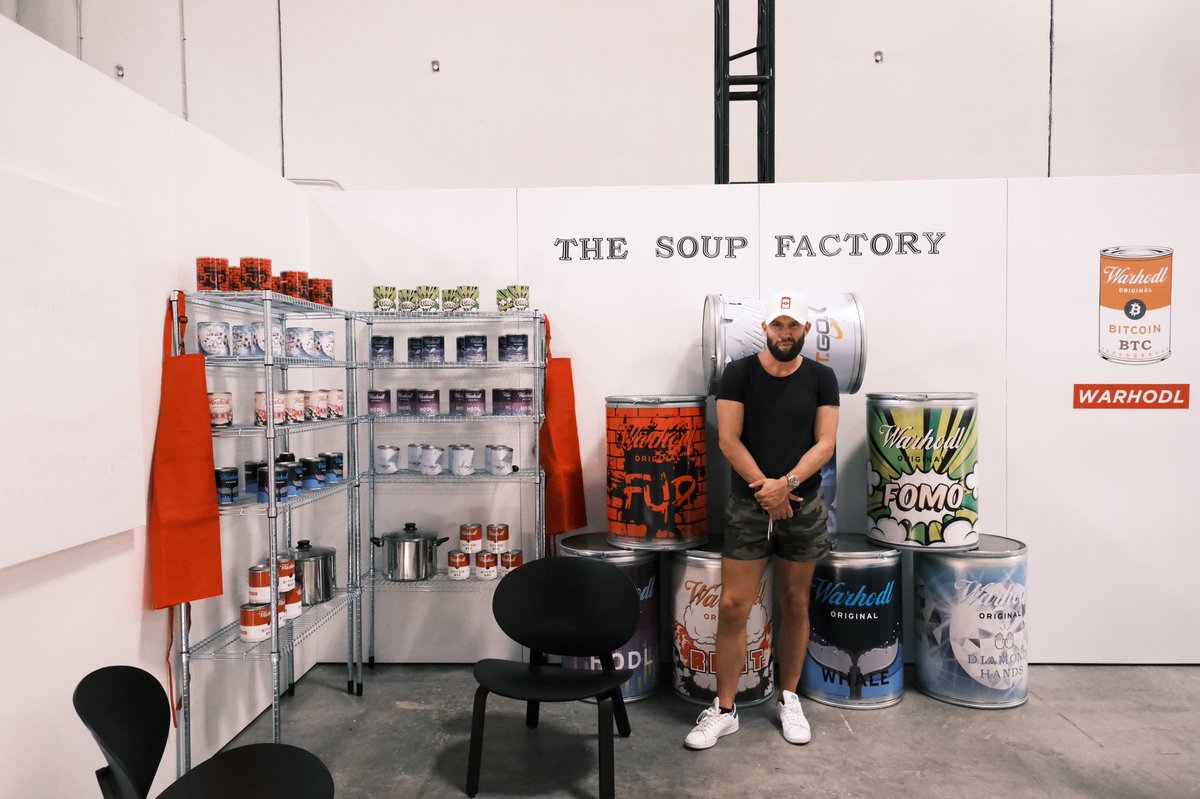 0xtimothylie's tweet photo. .@WARHODL physical works at @TheBitcoinConf boiss, it’s fooking lit 🔥 https://t.co/wgWNSlsGMG