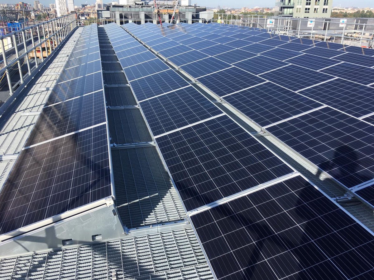 Solmatix's tweet photo. 85.475kWp install in London by Team Solmatix using 263No. 325W modules assembled using VDV south facing frame, with aid of solar edge optimisers to help maintain efficiency☀️
🖥https://t.co/6MmPme2GpQ
📧info@solmatix.com
📱02890824000
#Solmatix #renewables #renewablesenergy https://t.co/gKZ34wbCIZ