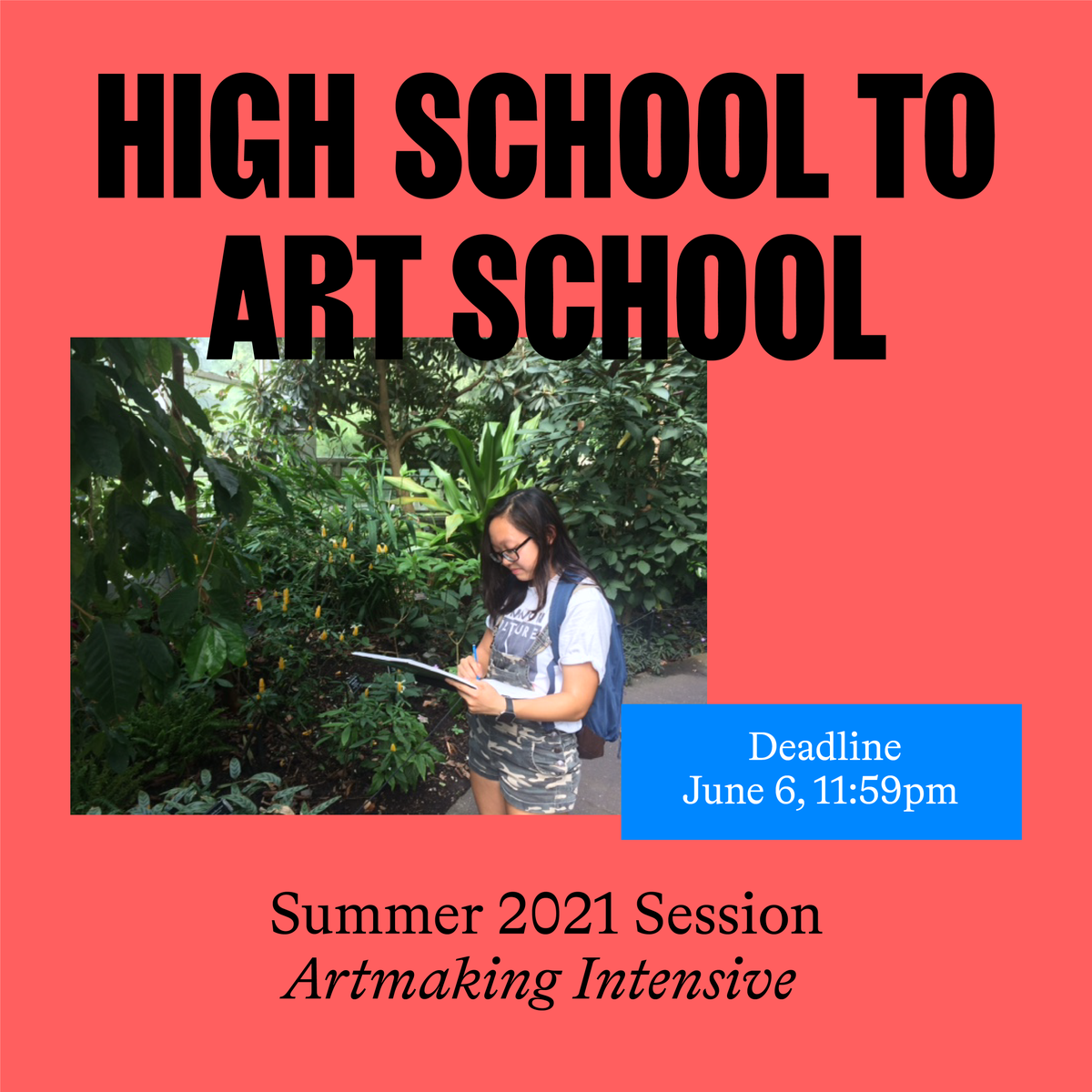 QNSArts's tweet photo. THREE DAYS LEFT to apply to the Summer High School to Art School Session! Teens can apply to this FREE visual arts portfolio development program by June 6, 11:59pm. Nearly 100% of our students get into the art college of their choice. Read more + apply: https://t.co/5Sw8BvitUG https://t.co/YPfdlN7lCR
