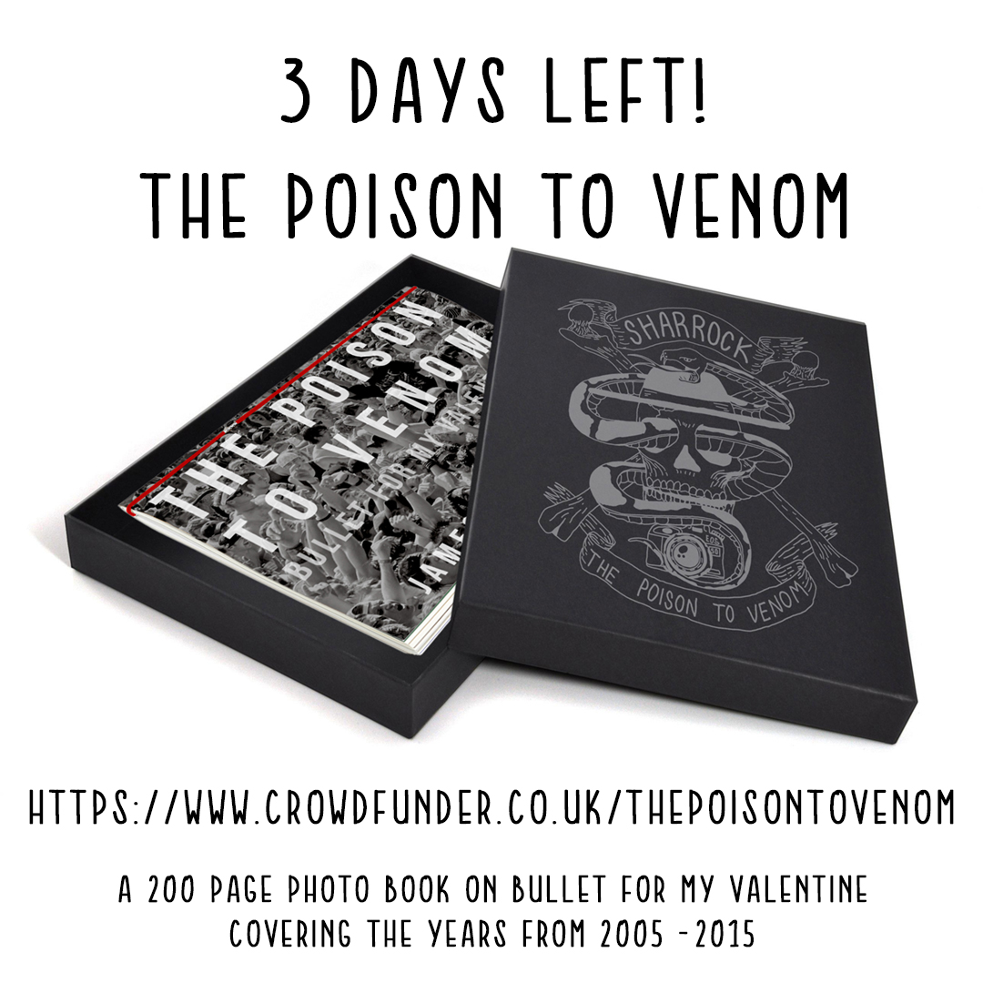 James_Sharrock's tweet photo. 3 DAYS LEFT!!

to grab a copy of The Poison to Venom a 200 page photography book on @bfmvofficial. This is the only place you'll be able to grab the book, then that's it!
https://t.co/c3sXa0Yiin https://t.co/rwIdvVHhks
