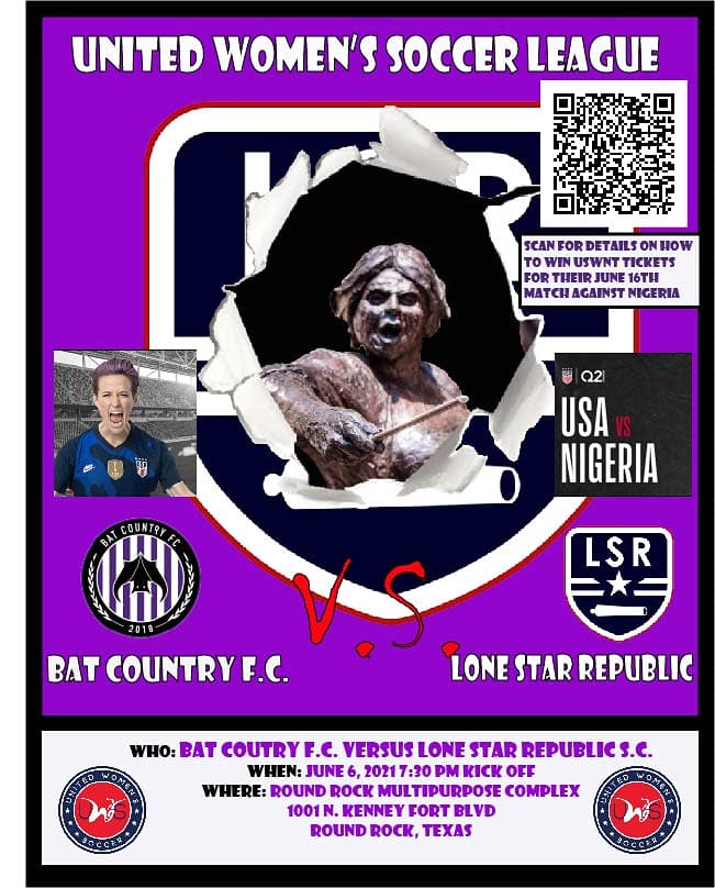 BatCountryFC1's tweet photo. Want to a pair of tickets to see the @uswnt vs Nigeria June 16 at @austinfc new @q2stadium ?!?! Come out two our first two home games and be entered for a chance to win a pair of tickets section 102 row 16
#woso #atx #AustinFc #austintexas #austinboldfc #uswntsoccer #uswnt #q2 https://t.co/7XvsKwG1Cf