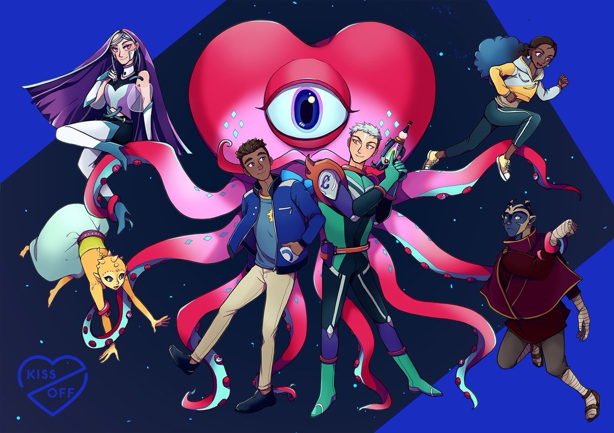sharkandpelican's tweet image. We&apos;re working on &quot;Kiss/OFF,&quot; our second visual novel, a big game where you get abducted and date aliens on a reality show! It will be very silly and weird #toadsSupportToads