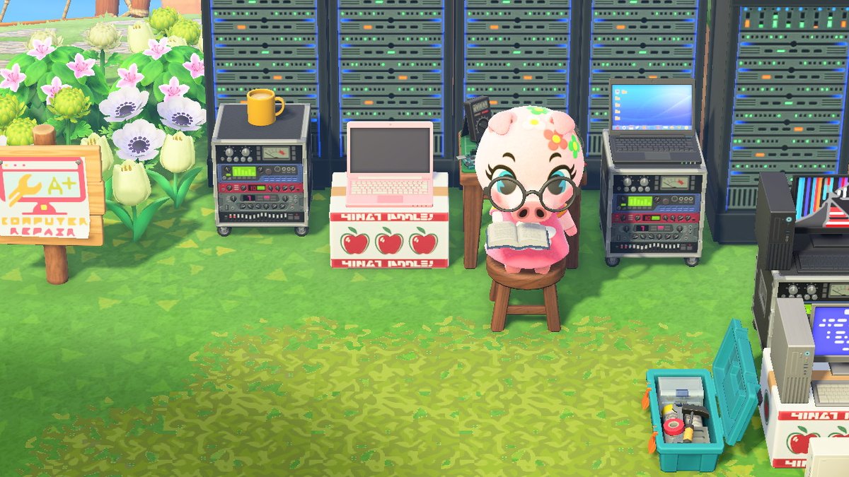 amarantinejen's tweet photo. Gala brushing up on Erlang... @trubydoo #AnimalCrossing #ACNH #NintendoSwitch https://t.co/42M4qbOUik
