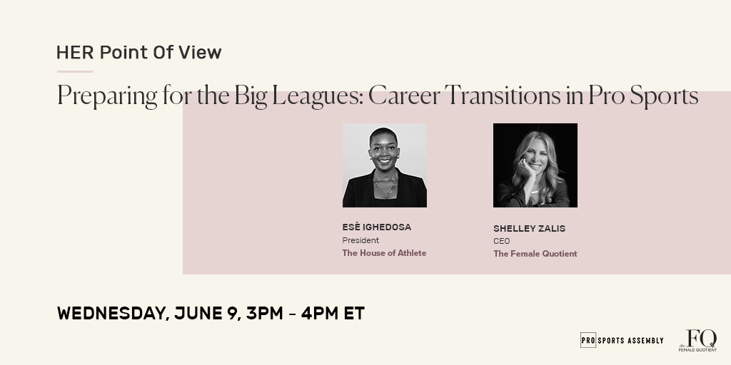 REMINDER: Wednesday, June 9th <a href="/3pm/">Sexual GIF</a> ET

[PRO] Founder, Advisory Board Member and <a href="/thehouseathlete/">House of Athlete</a> President, Esé Ighedosa, Esq. joins <a href="/femalequotient/">The Female Quotient</a>  CEO <a href="/ShelleyZalis/">Shelley Zalis</a>  for Her Point of View.

Register: bitly.com

#PowerofProSports #NFL #HOA #FS1