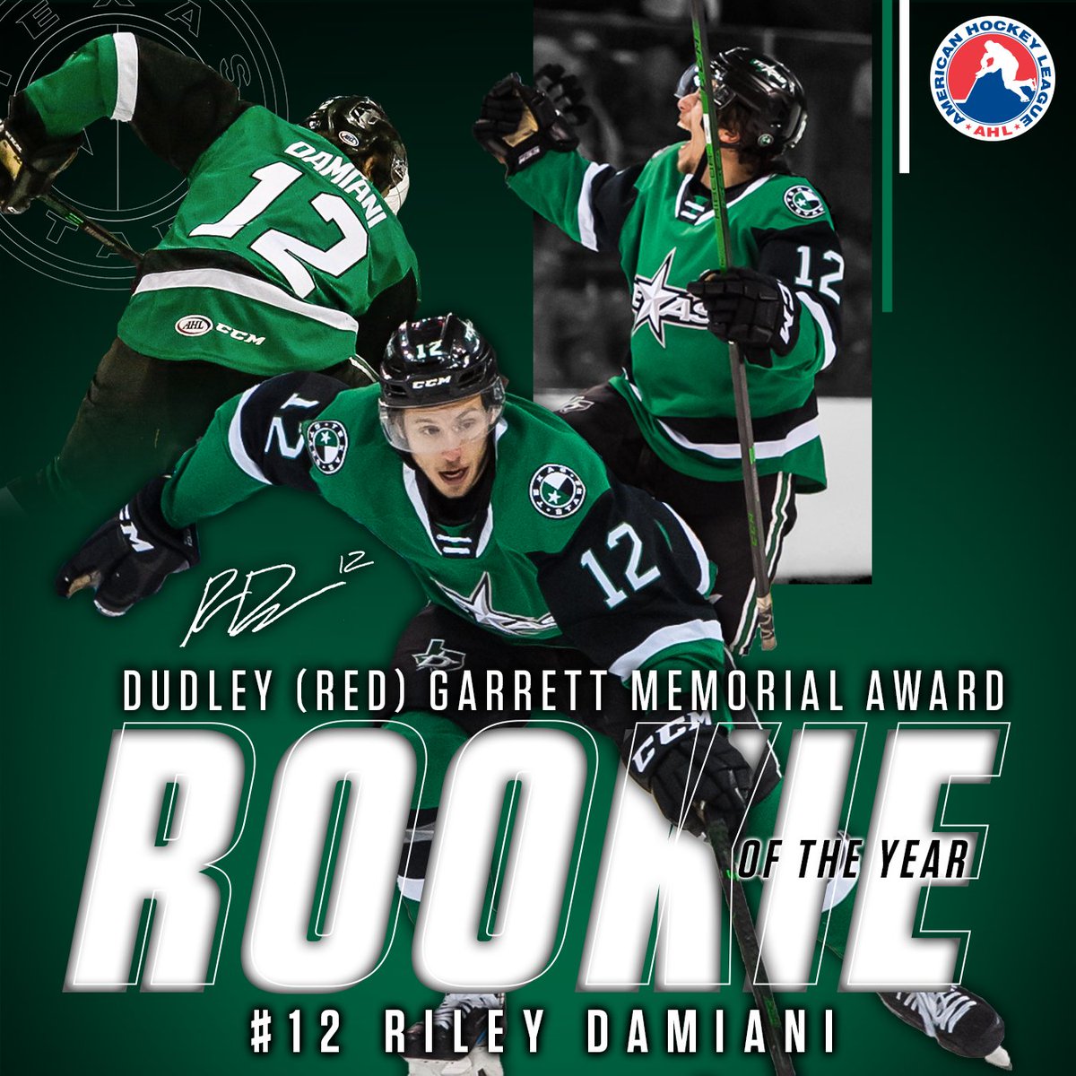 His 1st pro season keeps getting better 🏆
Riley Damiani has been selected as the winner of the AHL's Dudley (Red) Garrett Memorial Award.
Read: bit.ly/3cb2g3t