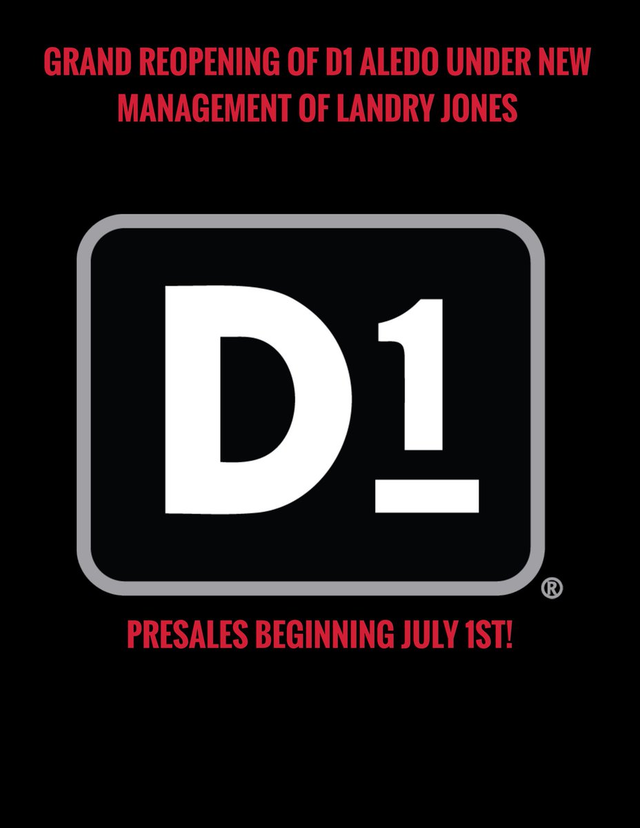 What up everyone! Excited to announce I am the new owner D1 Aledo training facility! We are located at 250 Bailey Ranch Rd Aledo, TX. Presales start July 1st come check us out!