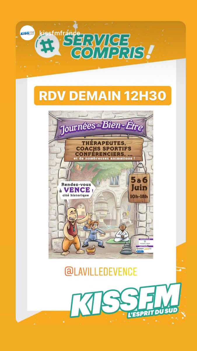 jeremykiffel's tweet photo. 🎧Demain dans #ServiceCompris sur @KISSFMFRANCE
✅l’instant @EsterelCoteAzur
✅Burger indien au poulet crème d’avocat 🇮🇳 par le chef Nicolas Decherchi 👨🏻🍳
✅ Journées du bien être à @villedevence
✅Info #CotedAzurFrance @MaxTilliette
✅Hits
🍱Avant 12h gagnez vos sushis https://t.co/uAuC5BZmma