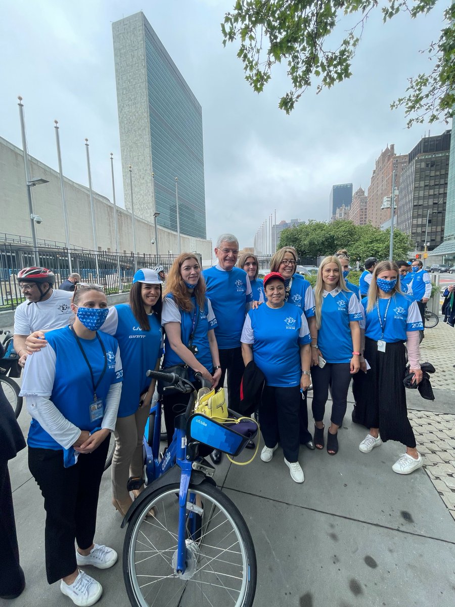 #WorldBicycleDay in the @UN Headquarters 🇺🇳🚴‍♂️. Thank you all for joining the celebration! ☺️ Sustainable mobility, physical activity, development in the spirit of #SDG3: using bicycles can be a way to build back better! #June3WorldBicycleDay