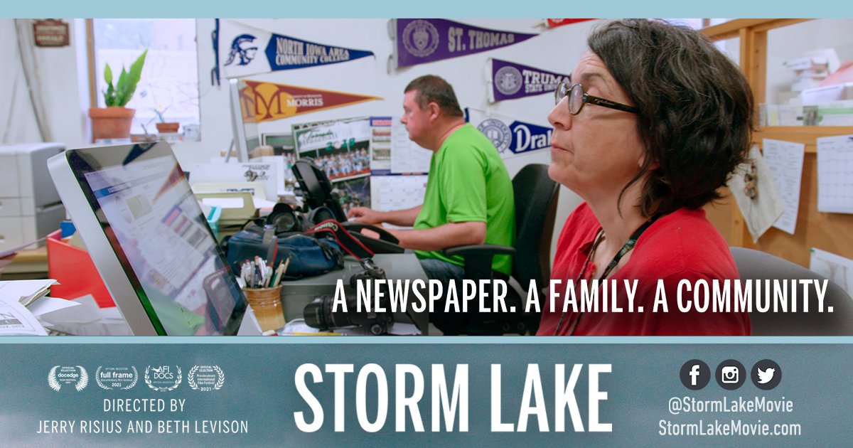 The <a href="/SLTimes/">The Storm Lake Times Pilot</a> is essential, but its future isn’t guaranteed. <a href="/stormlakemovie/">Storm Lake</a> tells the story of a family newspaper fighting for survival.

Find out how to watch here: buff.ly/3fKLQAZ