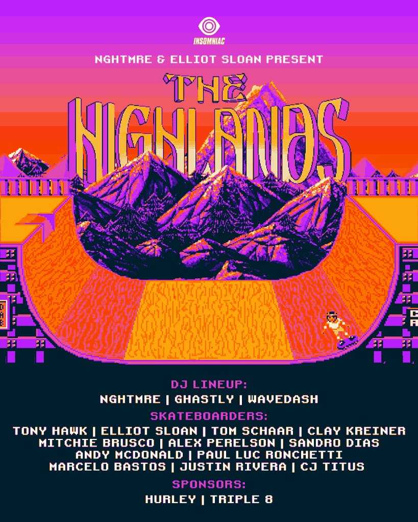 Insomniac Events on Twitter: "Show us your 360!🌀🛹 Hit the decks 6/16 with  The Highlands, presented by @NGHTMRE &amp; professional skateboarder  @Elliotsloan!🔥️ Tune in LIVE or watch the VOD within 24 hours