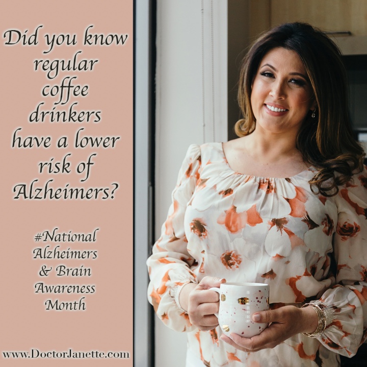 DoctorJanette's tweet photo. Did you know 1-2 cups of coffee per day could help reduce your chances of Alzheimer's? #nationalalzheimersandbrainawarenessmonth #alzheimersawareness #brainawareness #healthy #healthytips #healthyliving #healthylifestyle #coffee #nydoctor #alzheimers https://t.co/NmeLeBXI3a