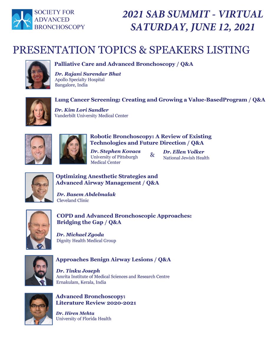 9 Days until 2021 SAB SUMMIT - VIRTUAL! Register here>>> tinyurl.com/5c2xj6n2 #Educate #Innovate #Empower SAB #bronchoscopy