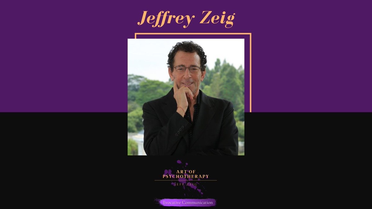EricksonFound's tweet photo. The Art of Psychotherapy Course Round 8 will focus on Evocative Communication through live therapy sessions presented by Dr. Zeig. To learn more about @jeffzeig, look at the graphics!

Register now for the course at the link provided: https://t.co/GCGNWXDi2U

 #JeffreyZeig #PhD https://t.co/SLdXPtfKuT