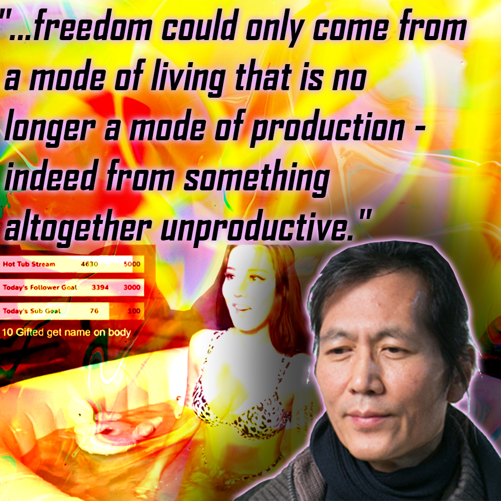 acid_left's tweet photo. Byung Chul Han

'"...freedom could only come from a mode of living that is no longer a mode of production - indeed from something altogether unproductive."

#twitch #streaming #hottub #leftmemes #workingclass #work #theorygram #politigram #acidleft #acidcommunism #frankfurtschool https://t.co/YPUEbctNPQ