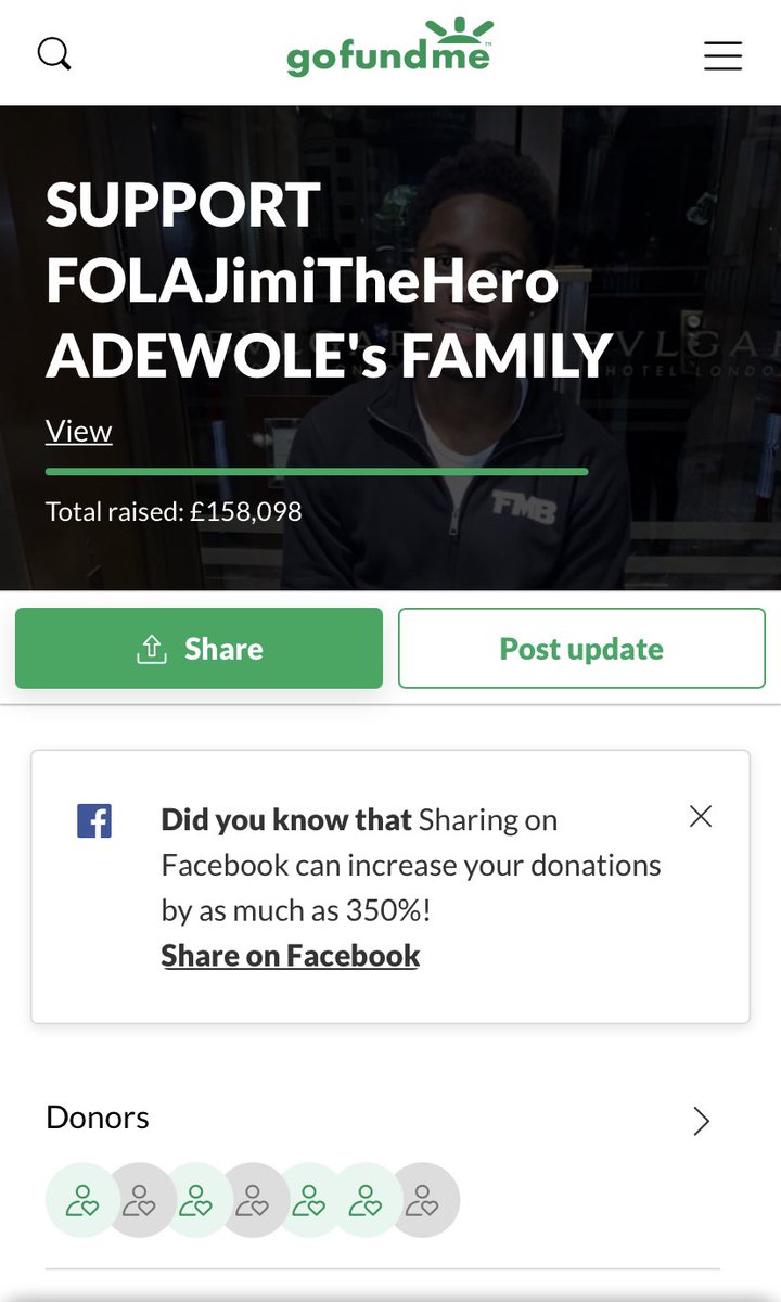 Malcolms_World's tweet photo. Thank you families &amp; friends.We eventually raised £158,098 for #JimiTheHero ‘s family.After @gofundme fees deduction, Folajimi’s parents were left with £151,212.9 which was directly credited into the parent’s bank account by @gofundme. #JimiTheHero ‘s PARENTS ARE APPRECIATIVE .🙏 https://t.co/5A9nnPhQAr