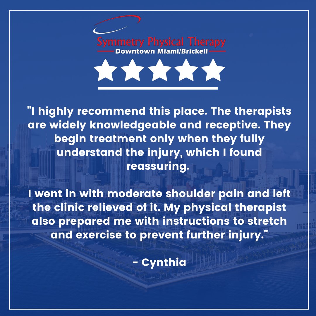 SymmetryPTMiami's tweet photo. It is our pleasure to be your source for all things PT!⁠
⁠
Call Us @ (305) 331-2277 ⁠
⁠
#physicaltherapymiami #downtownmiami #brickell #miami #miamiphysicaltherapy #physicaltherapy #oneononephysicaltherapy #southfloridaPT⁠
#TeamSymmetryPT #symmetryptmiami #downtownmiami https://t.co/9v1Bdwwoc4