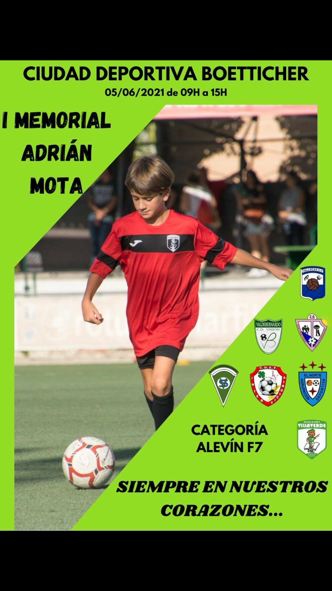 Adri, no se nos ocurría mejor forma de homenajearte que con un torneo, en tu Botti, con tus compañeros....
Va por tí!💚