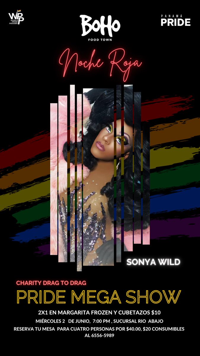 frobinsonpty's tweet image. Primer evento oficial del World Pride Panamá, mañana... #CharityDragToDrag Pride Mega Show  en Boho Río Abajo...
4 Drags... Show de Producción, reserva yaaaaaaa....