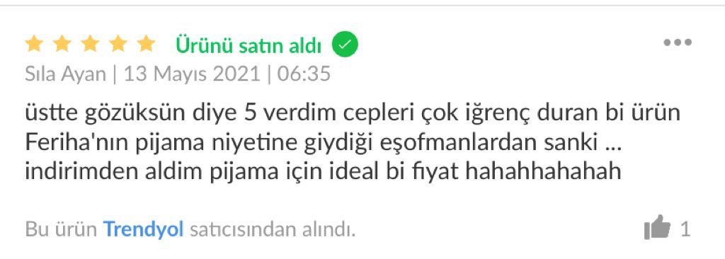 Adını Feriha koydum: Eşofmanın yolu ödldkdmkdmdm
@nocontextferiha 
<a href="/Trendyol/">Trendyol</a>
