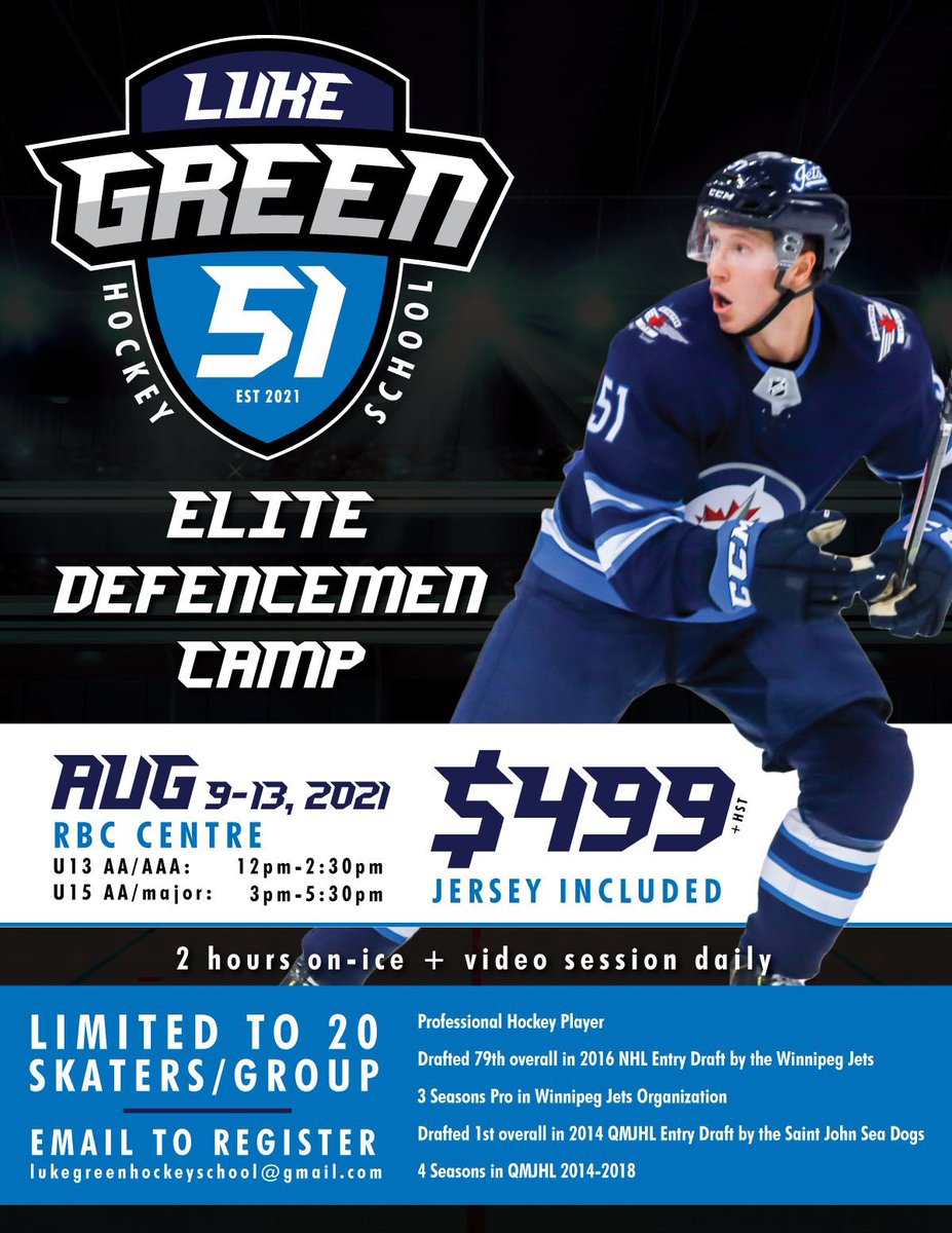 Luke Green Hockey School (@lghockeyschool) on Twitter photo Elite D-men Camp is 2 months away and almost 100% FULL. Email: lukegreenhockeyschool@gmail.com to REGISTER! (Payments will be refunded in the event of a COVID shutdown) <a href="/thehighbutton/">High Button Sports</a> Elite D-men Camp is 2 months away and almost 100% FULL. Email: lukegreenhockeyschool@gmail.com to REGISTER! (Payments will be refunded in the event of a COVID shutdown) <a href="/thehighbutton/">High Button Sports</a>