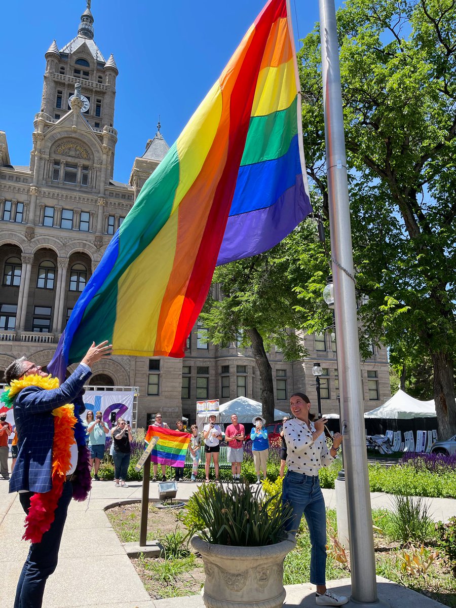 Happy #PRIDE Month Salt Lake City! Raising the Pride flag to fly above City Hall is a favorite tradition and I’m so glad Pride Week is here to support the valuable programs of the <a href="/utahpridecenter/">Utah Pride Center</a>, which are critical to our 🏳️‍🌈LGBTQIA🏳️‍⚧️ community #utpol