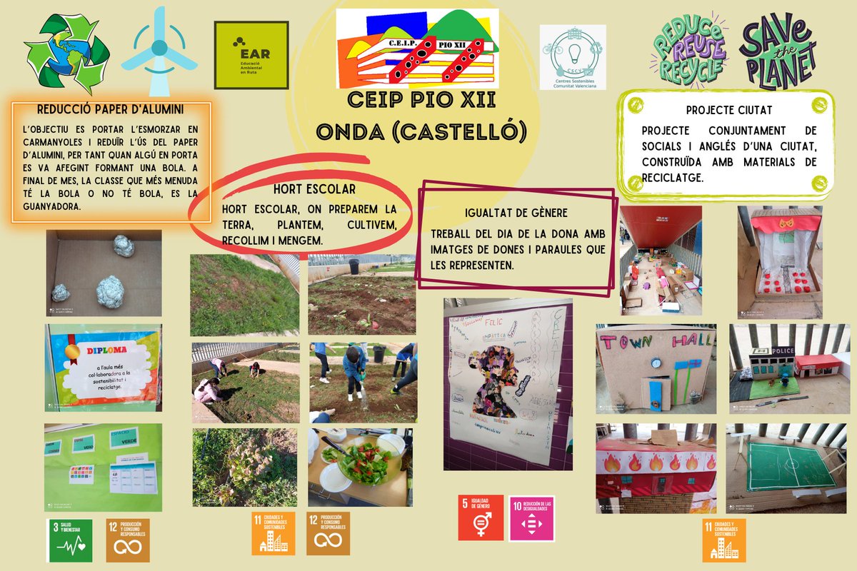 Treballems els #ODS als nostres centres  #Setmanadelmediambient #5dejuny 
<a href="/xcentresostcv/">Centres Sostenibles de la Comunitat Valenciana</a> <a href="/esenred21/">ESenRED</a>