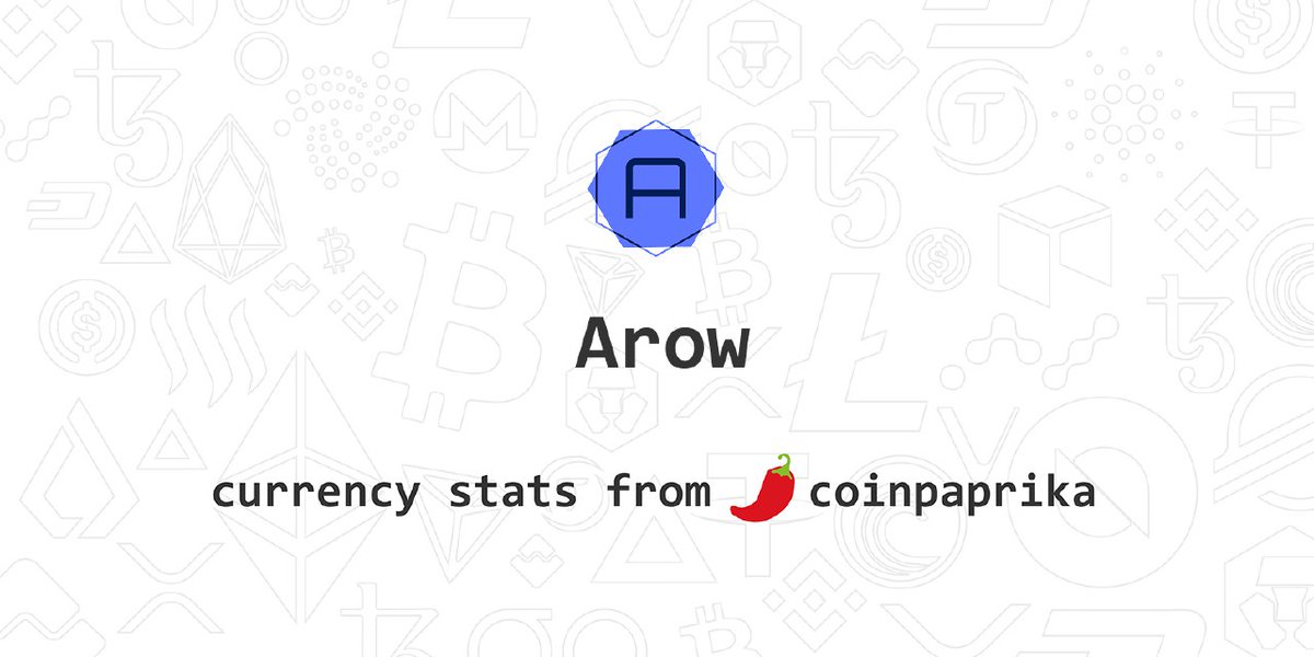 Hello, Arow Family 🔥
We are very happy to share that AROW Token is now listed on Coinpaprika. We will list our token in many Big Exchange also. Stay tuned and keep supporting us. 
coinpaprika.com/coin/arow-arow

Thanks for support and trust 😍
ArowEx Team
#ArowToken #coinpaprika #arow